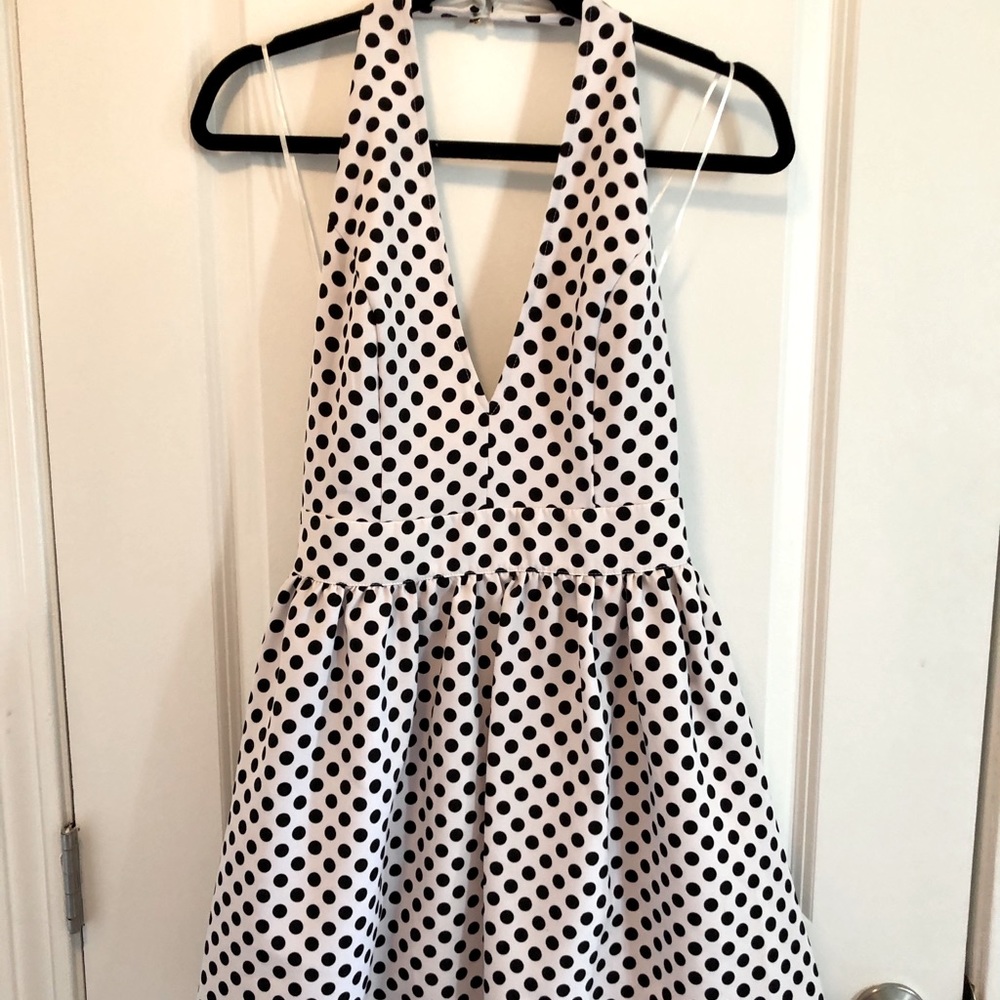 Black and white polka dot Party dress